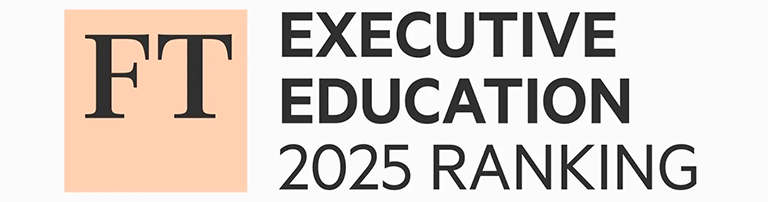 Logo de FT Executive Education Ranking 2025 que respalda la maestria en marketing digital en linea