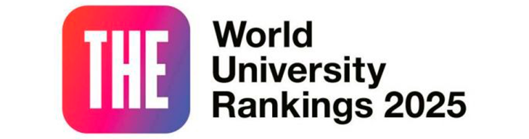 Logo de THE World University Rankings 2025 vinculado con la maestría en marketing digital en línea
